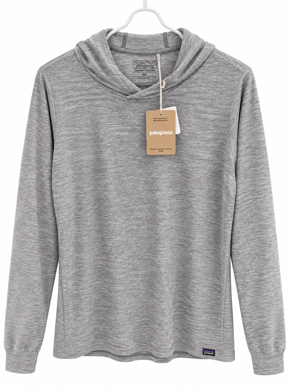 Patagonia Men's Heather Gray Lightweight Hooded Long-Sleeve Shirt
